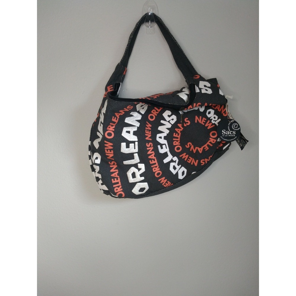 Sacs ALA MODE New Orleans Printed Cotton Shoulder  Handbag Tote Vintage